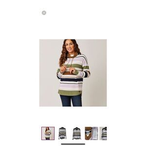 Carve Designs Rockvale Pullover Sweater Green Cream Navy Purple Rust Sz Medium N